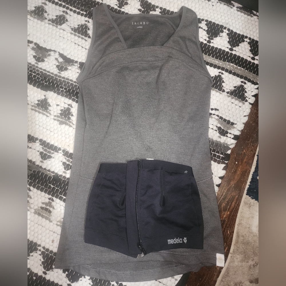 Lalabu baby shirt and Medela pumping bra